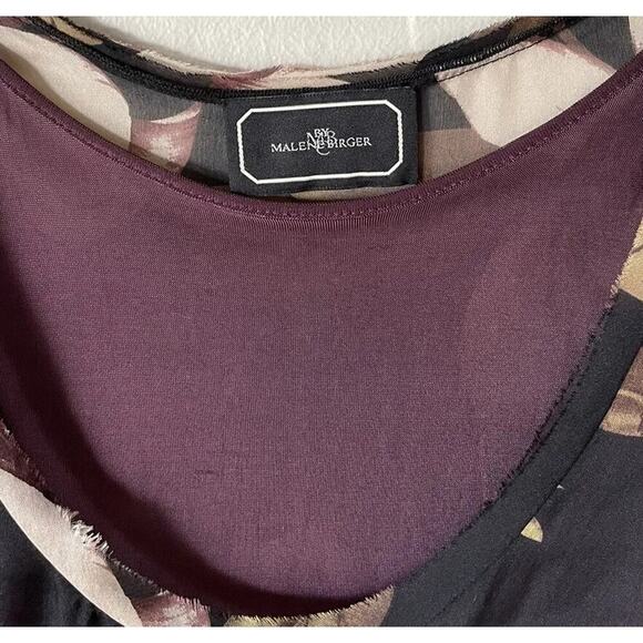 By Malene Birger Floral Print Sleeveless Top Amandan Silk Tank Size 34 READ - Picture 5 of 8